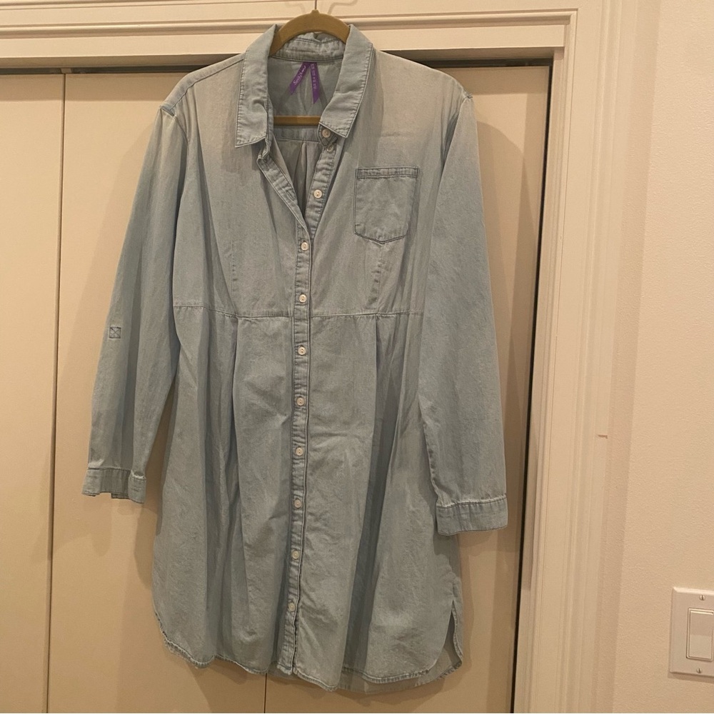Seraphine Chambray maternity Shirt Dress